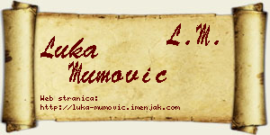 Luka Mumović vizit kartica